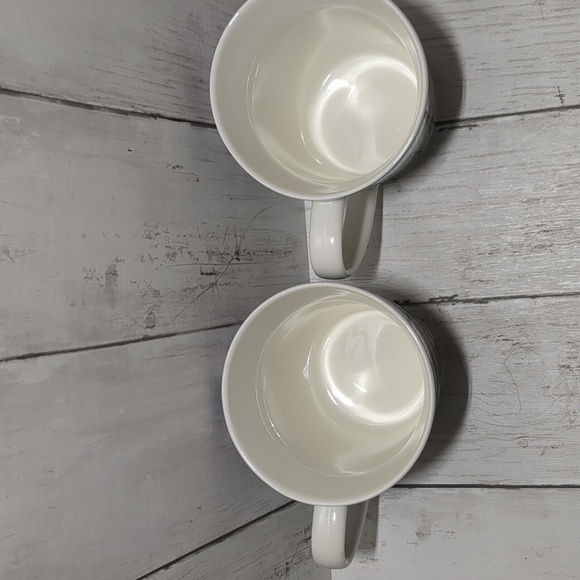 California Pantry Matching Plaid and Striped Mugs in Black and White - Picture 2 of 6